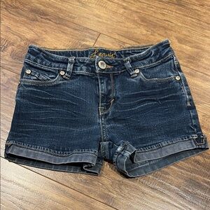 Levi’s denim distressed sparkly gem girls size 8 shorts